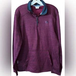 Men’s Champion Duofold Warm CTR 1/4 Zip Pullover w/ Logo - Med